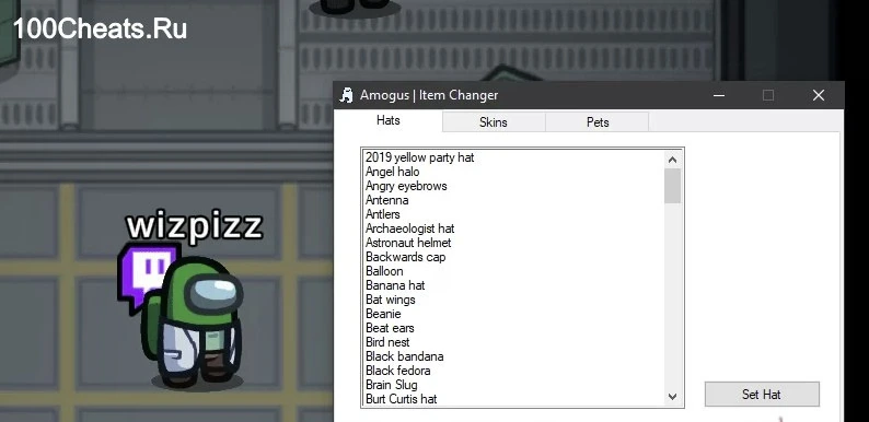 Чит Among Us Item Changer (+ 140 предметов) - Взлом инвентаря