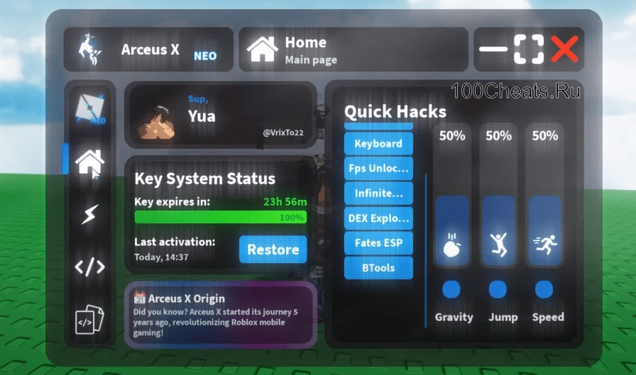 Бесплатный Exploit Arceus X Neo Executor для Roblox Mobile — изображение 1
