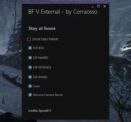 BF V External — Бесплатный чит Battlefield 5 (Aimbot + ESP)