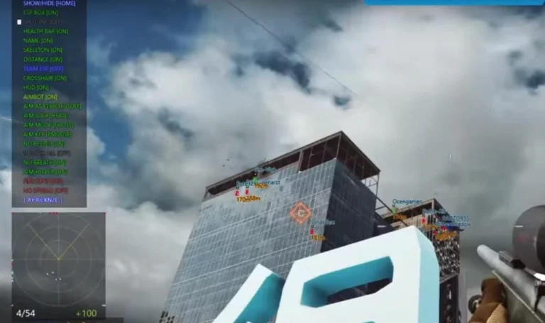 Чит Battlefield 4 Offhost Aimbot / ESP Menu