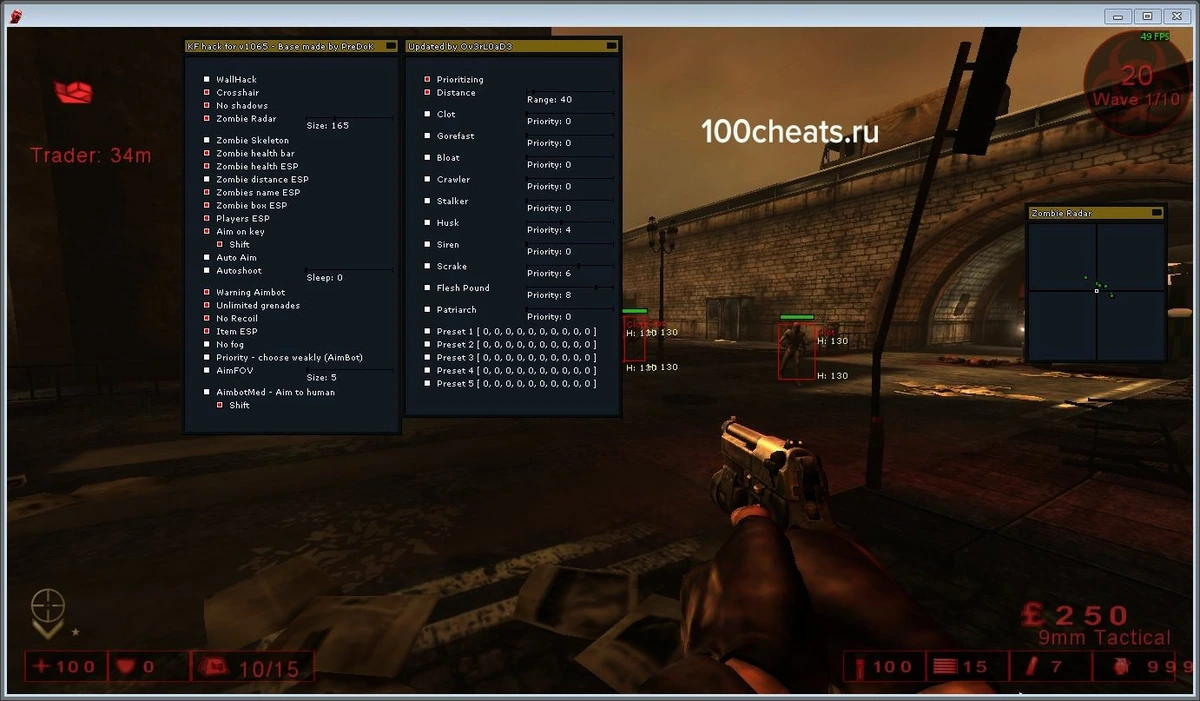 Чит Killing Floor Multihack (Wallhack / AiMbot / Без отдачи)