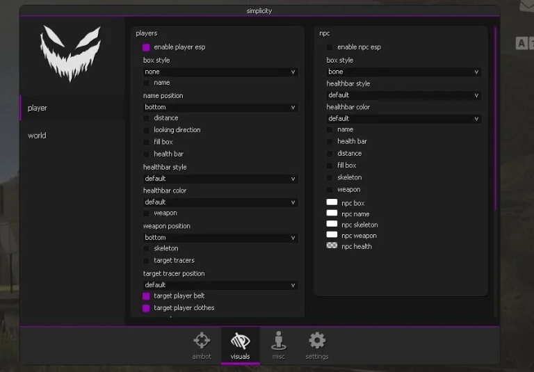 Чит Simplicity для Rust (на пиратку) 2524 Бесплатный