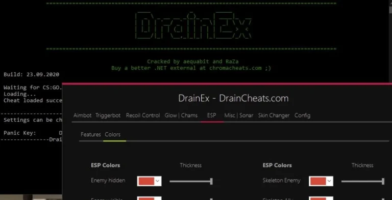Чит DrainEx CS:GO [Cracked] с АиМом, ЕСП и Скинчейнджером