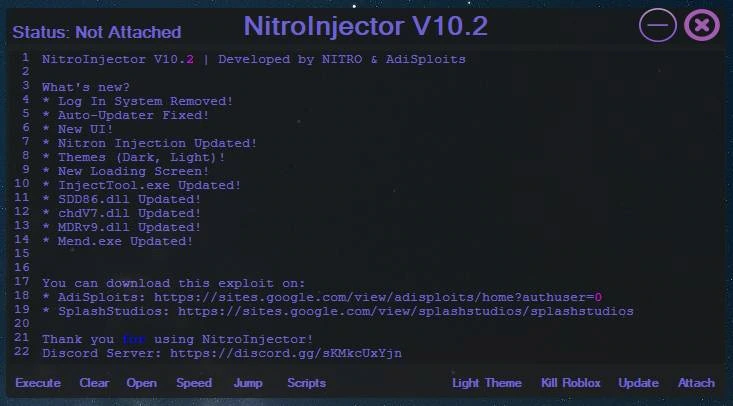 NitroInjector Roblox (эксплойт для Роблокса) — изображение 1