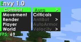 Лучший бесплатный чит Envy 1.0 для Minecraft