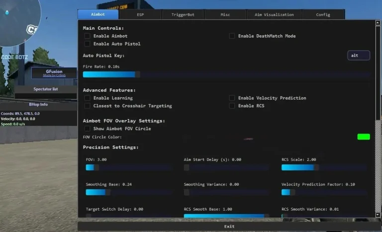 External CS2 Python Hack (GFusion) — внешний чит для CS2