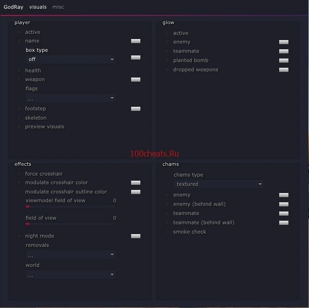 GodRay Hack чит КС ГО (ВХ + ESP + Chams) 2026 — изображение 1