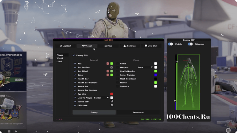 Чит HAX для CS2 (External) + LegitBot (Крякнутая версия HAXCS2)