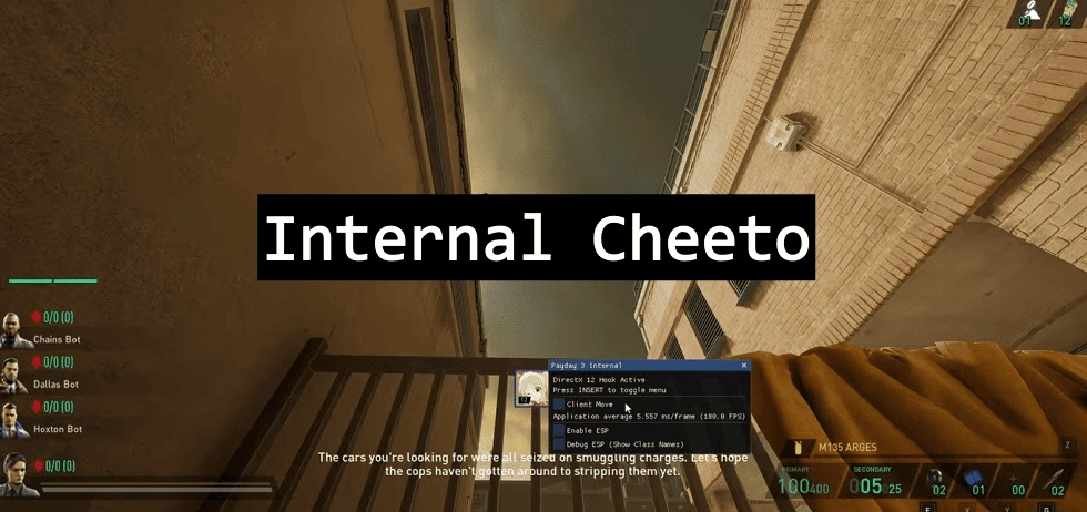 Чит Internal Cheeto для Payday 3 (2026) - Бесплатный