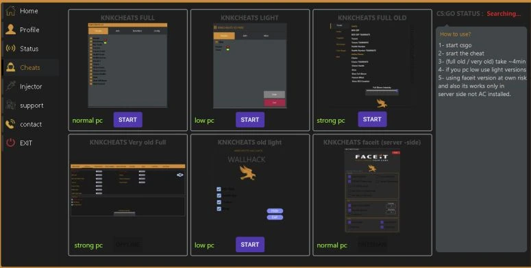 External чит KNKCHEATS для CS:GO (Много хаков) — изображение 1