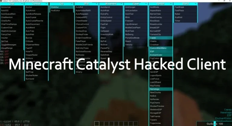 Чит клиент Catalyst для Майнкрафт 1.12.2
