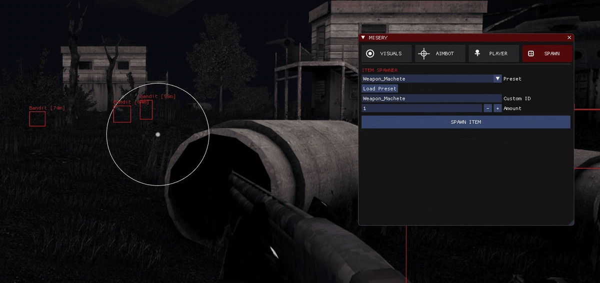Чит для MISERY (Multi-Hack) Internal - Aimbot, ESP, Item Spawner