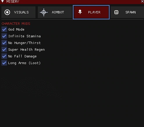 Чит для MISERY (Multi-Hack) Internal - Aimbot, ESP, Item Spawner — изображение 1
