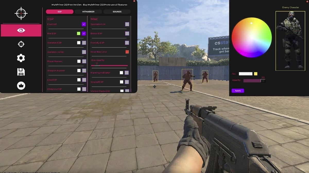 MuhPrime - External чит для CS2 (Counter-Strike 2) Бесплатный — изображение 1