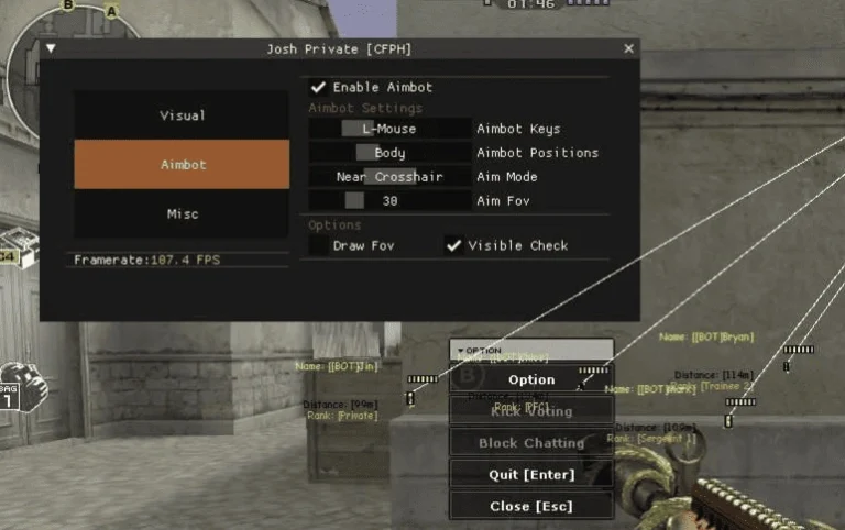 Multihack Josh Public Cheat для Crossfire (AIM + ESP)