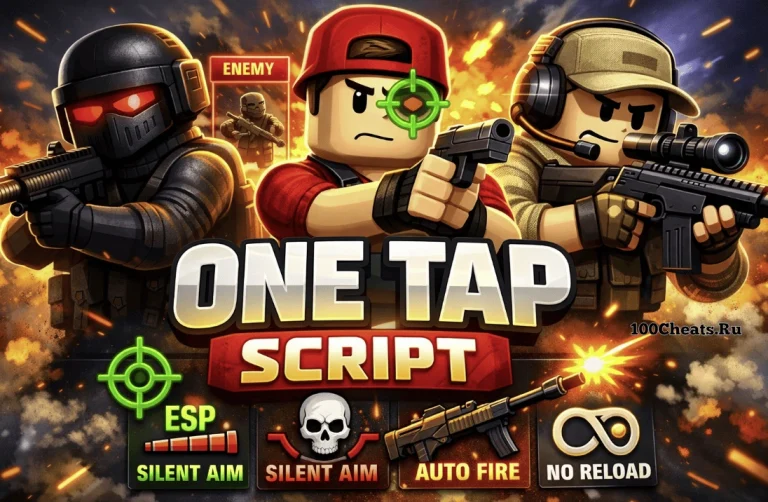 Скрипт One Tap для Roblox — ESP, Silent Aim, Auto Fire, No Reload