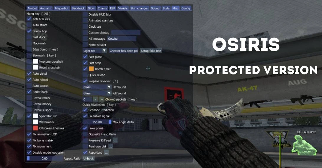 MultiHack Osiris (Защищенная версия) для CS:GO