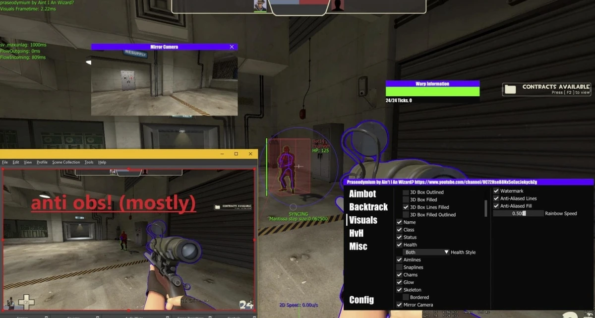 Чит Praseodymium на Team Fortress 2 (АимБот, Валлхак)