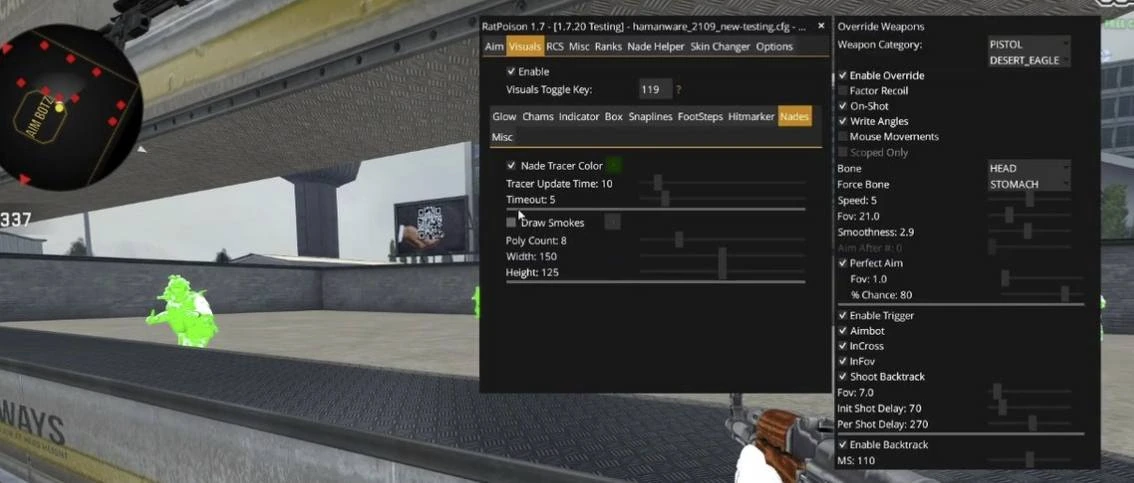 Чит RatPoison 2021 CSGO (Aim, RCS, ESP, Ranks)