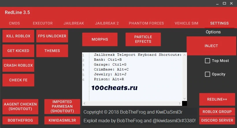 Бесплатный чит RedLine 3.5 для Roblox (Редлайн Роблокс) — изображение 1