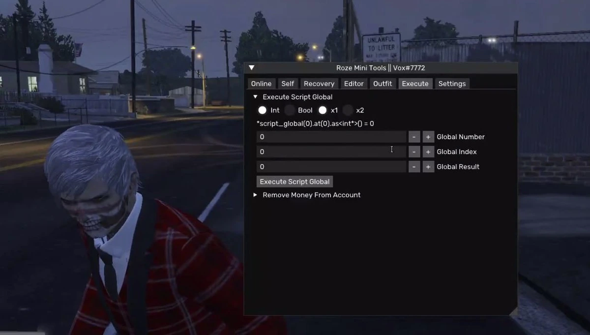 [Чит-Меню] Roze Mini Tools для GTA 5 Online (VoxModz)