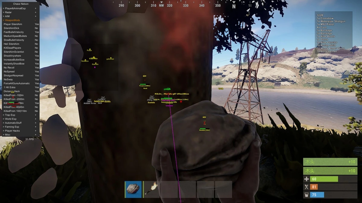 Рабочий чит для Rust (AIM / Radar / Без отдачи / Валлхак) — изображение 1