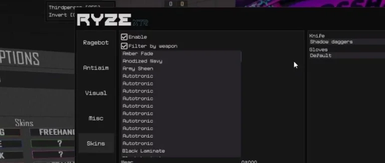 RyzeXTR Бесплатный HvH чит для CSGO (+ Ragebot / AntiAim)