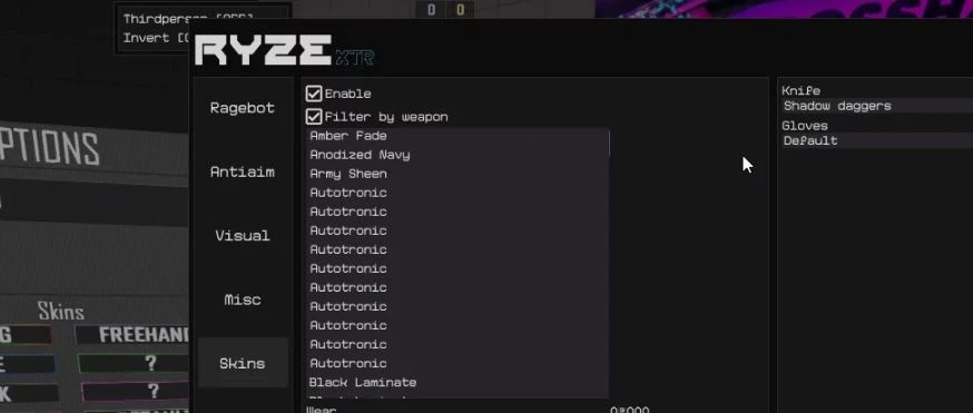 RyzeXTR Бесплатный HvH чит для CSGO (+ Ragebot / AntiAim)