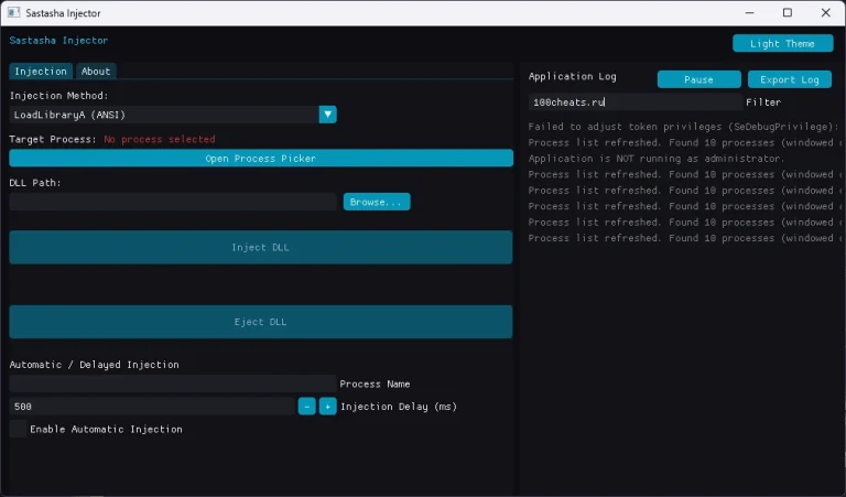 Инжектор Sastasha Injector для игр (Обновлен)