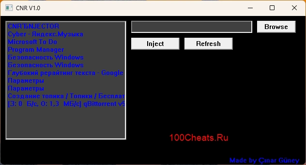 Инжектор Simple DLL İnjector v1.0