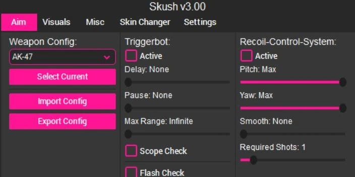 Чит для CS:GO Skush Multihack (AIM + ESP + WALLHACK) Free!