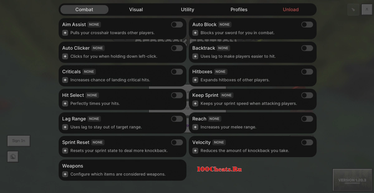 Чит Slinky Client ( ака ghost client) для Minecraft (Crack)