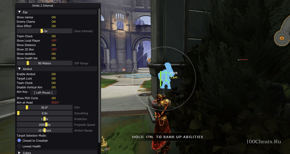 Internal чит для Smite 2 (ESP, Aimbot, FOV) 2026
