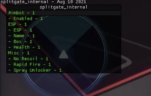Internal Cheat для Splitgate (Аим, ЕСП, Без отдачи, Радар Хак)