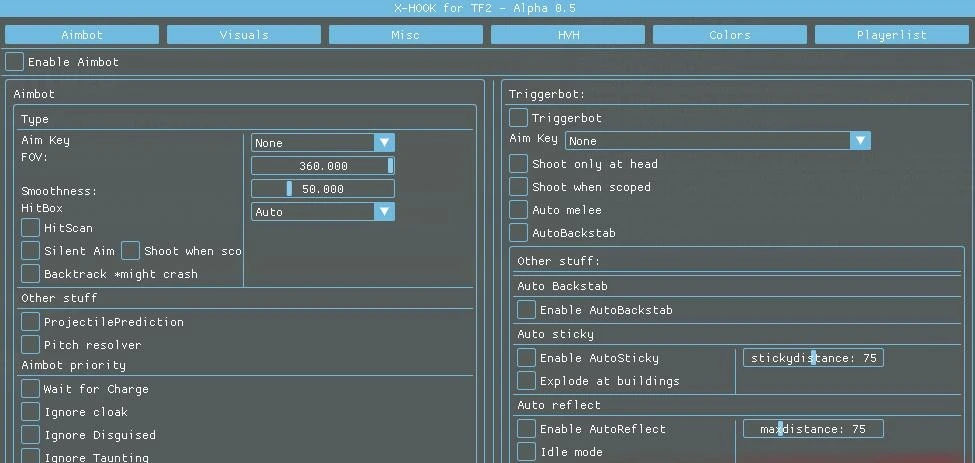 Чит на TF2 Team Fortress 2 XHack (Aimbot, Wallhack, Esp Box)