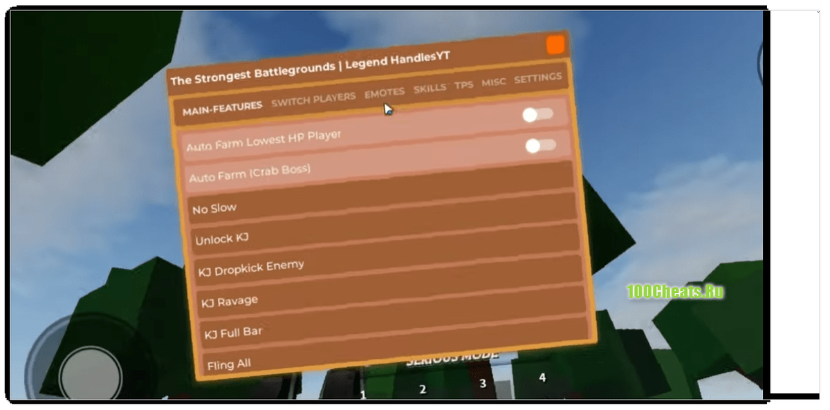 The Strongest Battlegrounds Script (Roblox) - автофарм, телепорты и другие читы