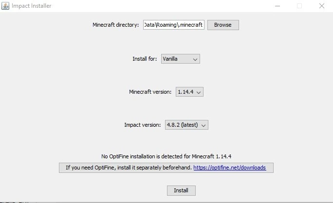 Impact Client - Чит Клиент Майнкрафт (1.14.x) — изображение 2