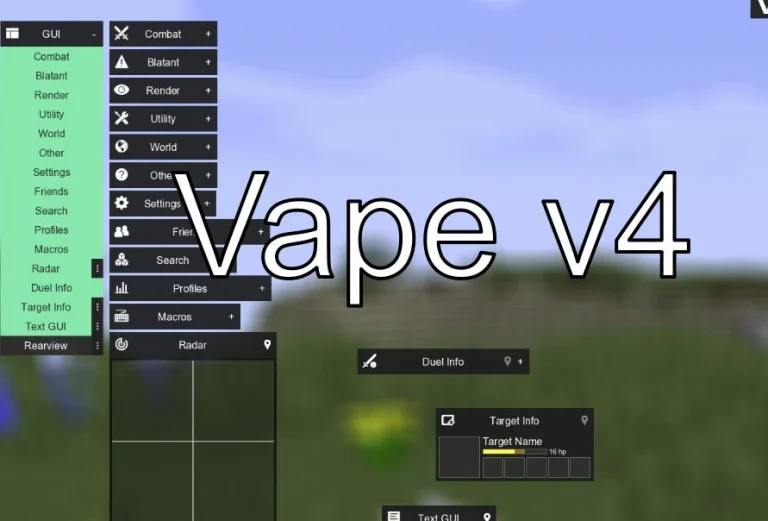 Чит клиент Vape V4 (Cracked) для Майнкрафт + Lite