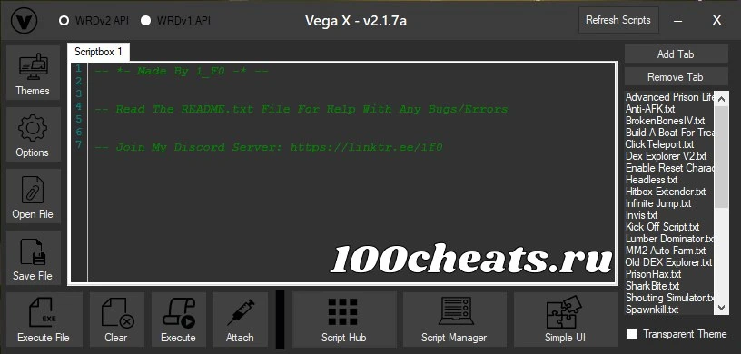 VEGA X - Безопасный эксплойт Roblox Keyless Exploit